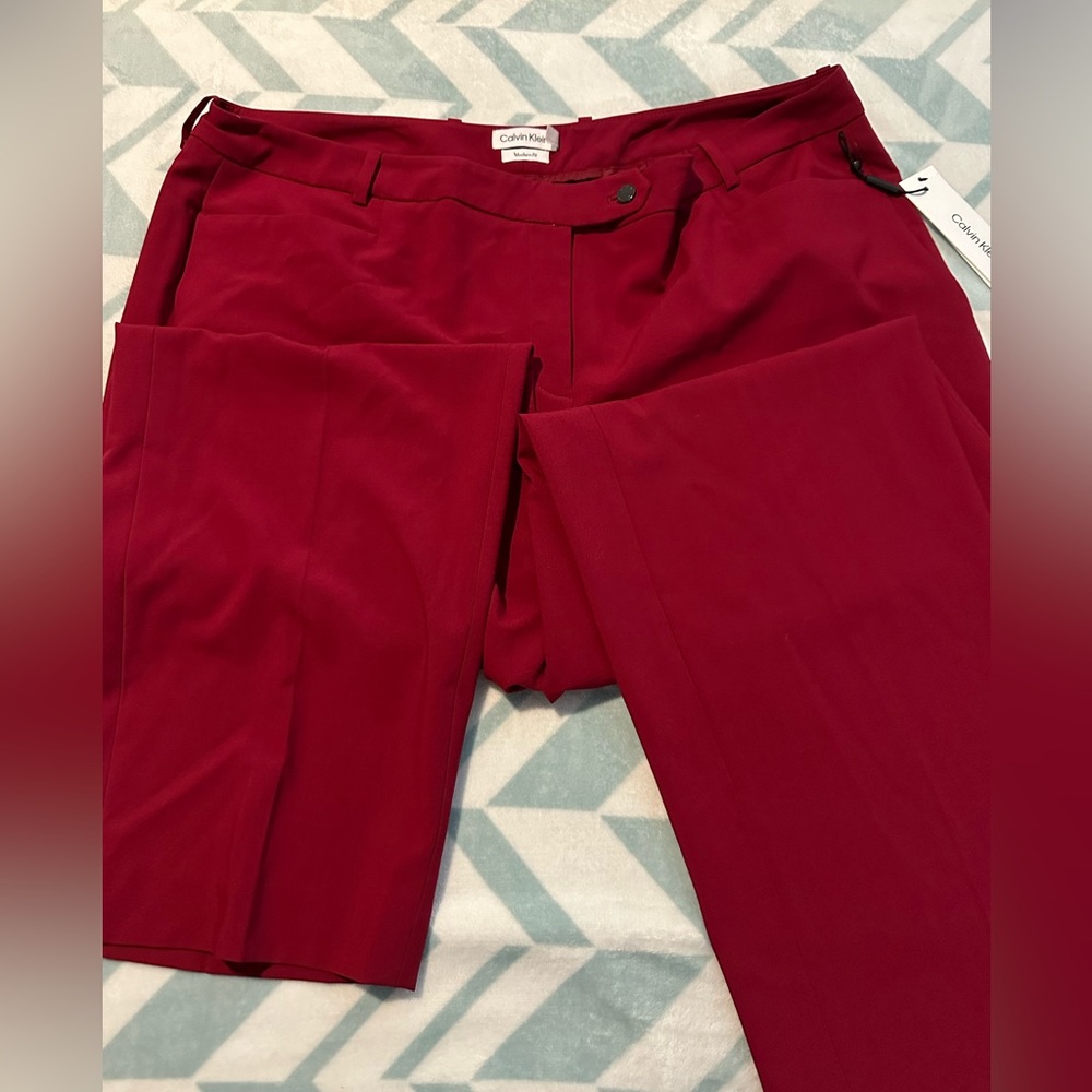 Red dress pants